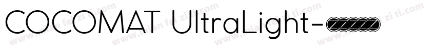COCOMAT UltraLight字体转换